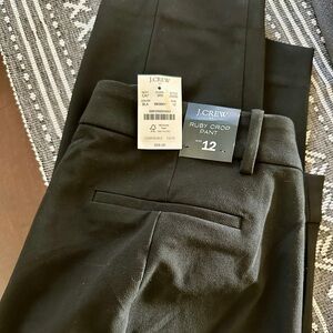 J.Crew Factory Slim cropped Ruby pant in stretch twill in Black